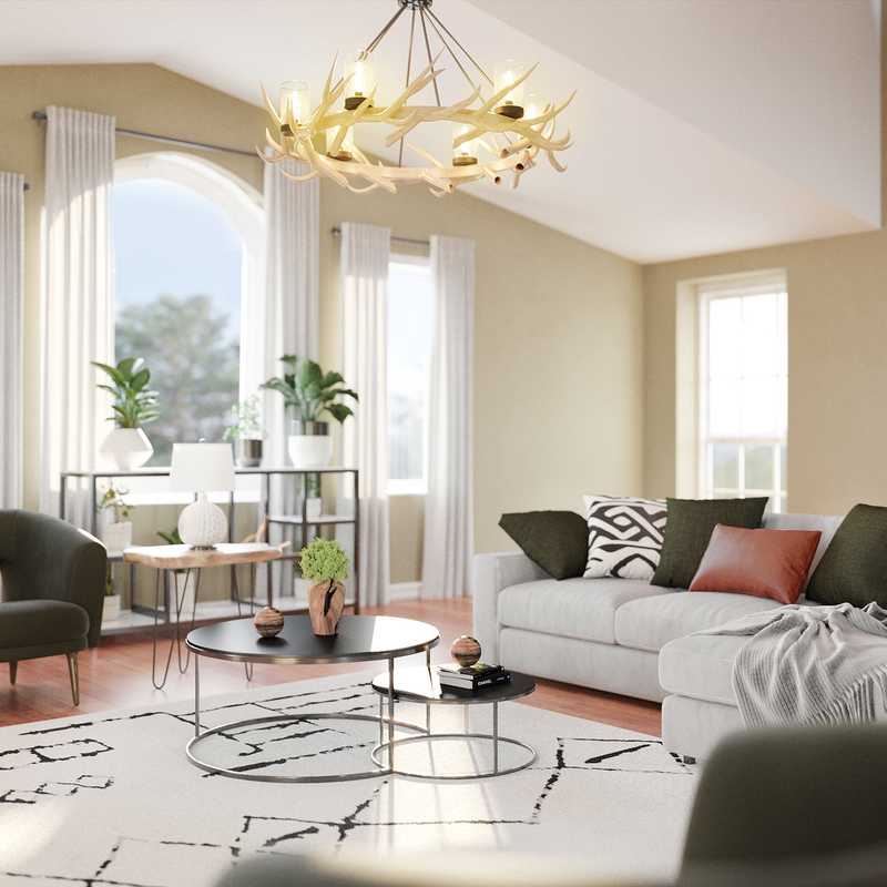 Contemporary Living Room Design by Havenly Interior Designer Kheirieh