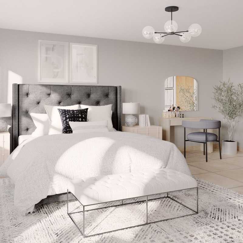 Modern, Bohemian, Glam Bedroom Design by Havenly Interior Designer Maria
