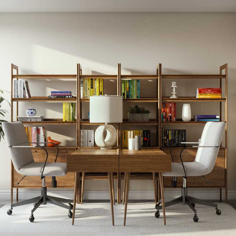 Modern, Midcentury Modern Office Design by Havenly Interior Designer Angie