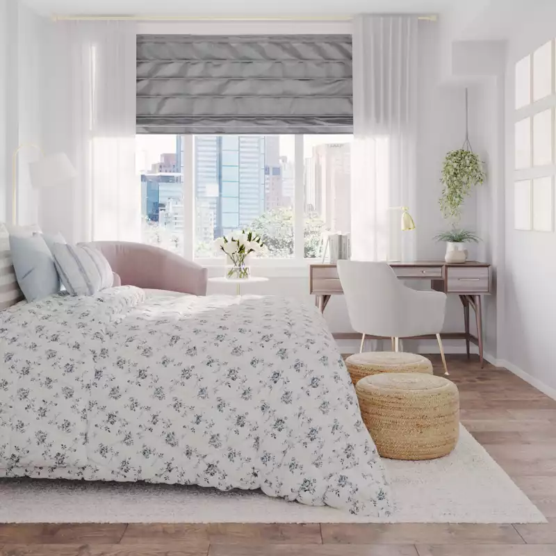 Classic, Coastal, Glam, Farmhouse, Scandinavian Bedroom Design by Havenly Interior Designer Amanda