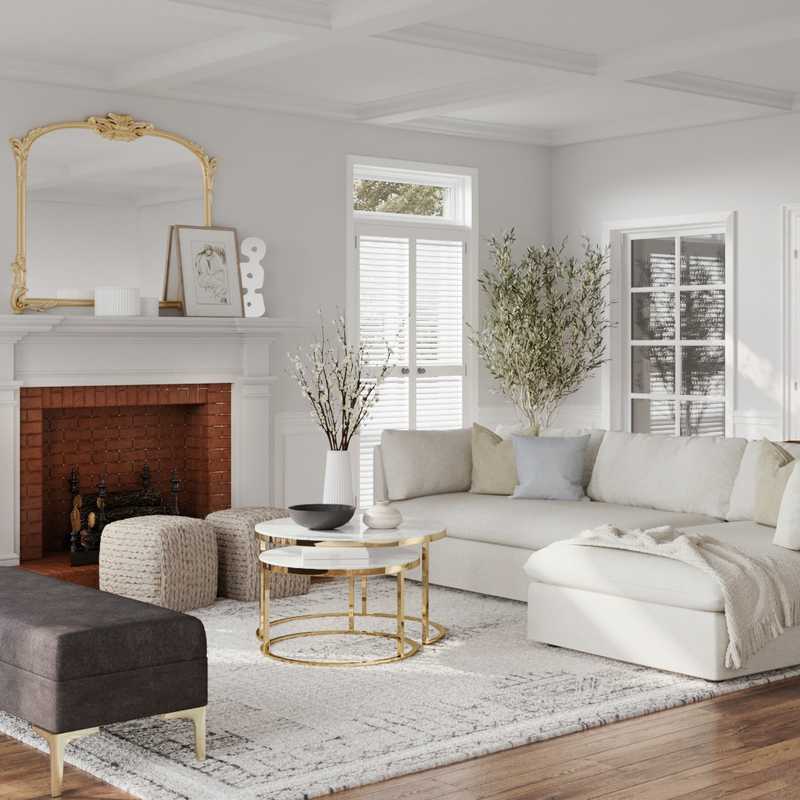 Contemporary, Glam, Minimal Living Room Design by Havenly Interior Designer Amanda