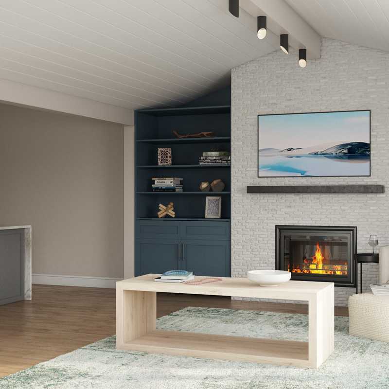 Modern, Bohemian, Coastal, Traditional, Farmhouse Living Room Design by Havenly Interior Designer Ashley
