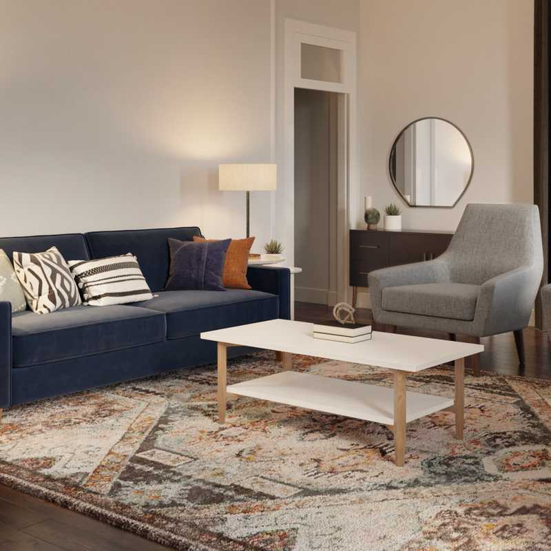 Midcentury Modern Living Room Design by Havenly Interior Designer Claire
