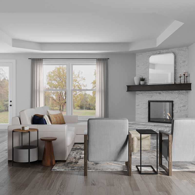 Midcentury Modern, Scandinavian Living Room Design by Havenly Interior Designer Tessa