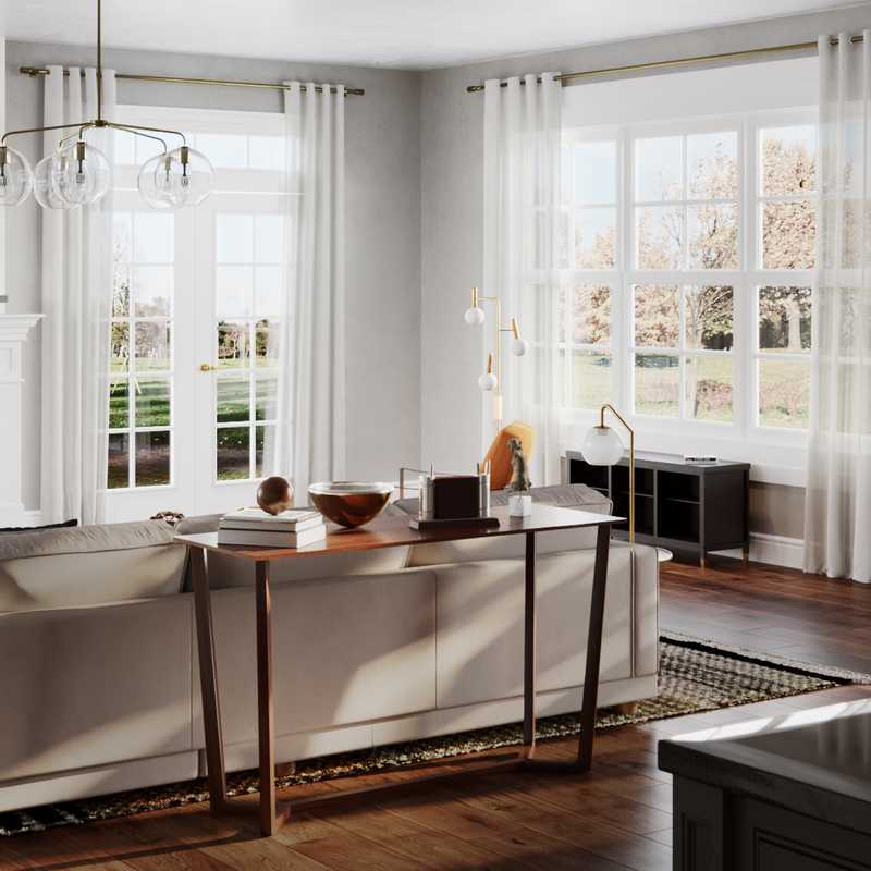 Industrial, Midcentury Modern Living Room Design by Havenly Interior Designer Tara