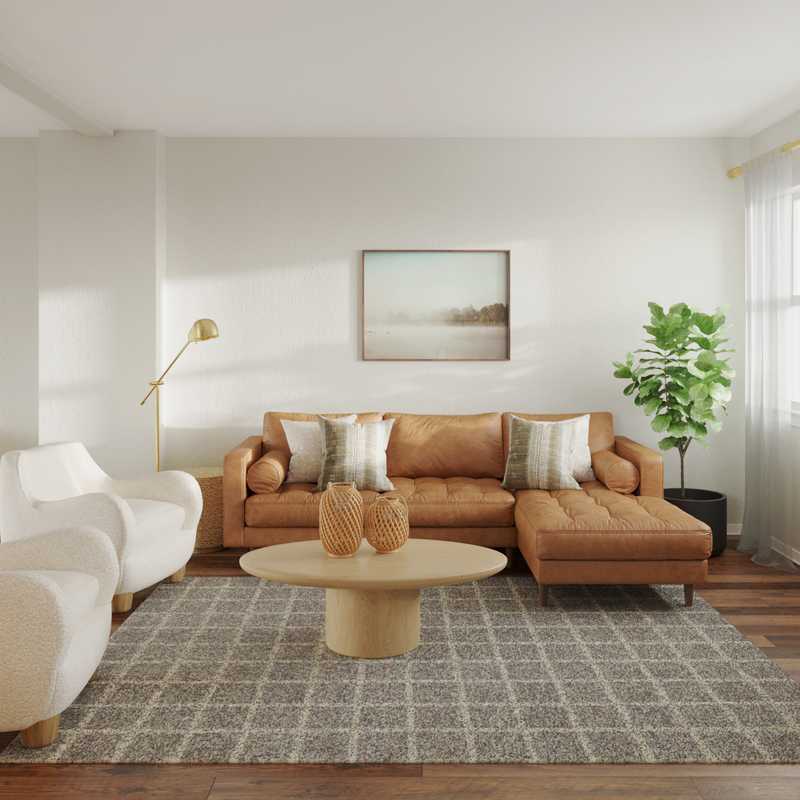 Modern, Eclectic, Transitional Living Room Design by Havenly Interior Designer Elle