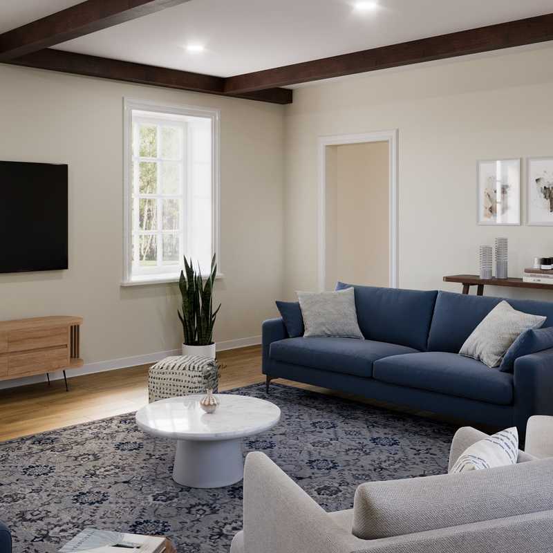 Midcentury Modern Living Room Design by Havenly Interior Designer Karina