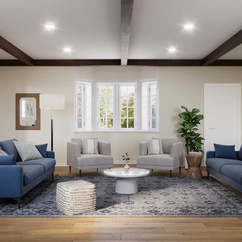 Midcentury Modern Living Room Design by Havenly Interior Designer Karina