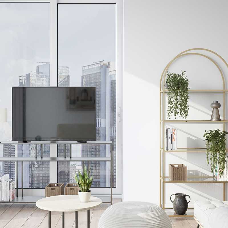 Contemporary Living Room Design by Havenly Interior Designer Ashanti