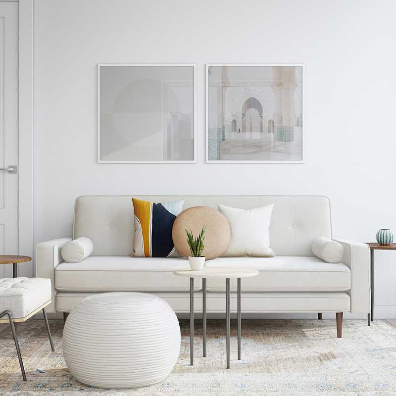 Contemporary Living Room Design by Havenly Interior Designer Ashanti