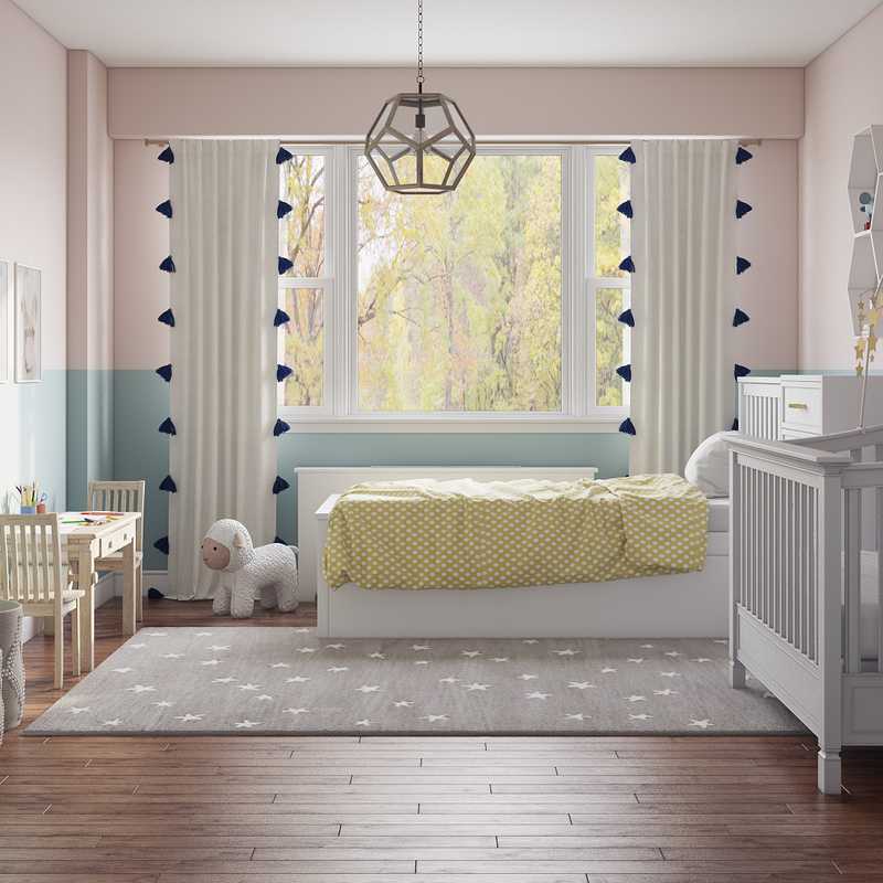 Bohemian, Midcentury Modern Bedroom Design by Havenly Interior Designer Athena