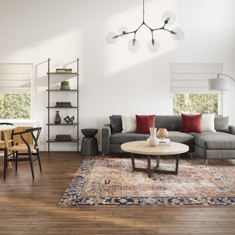 Contemporary, Modern, Midcentury Modern, Minimal Living Room Design by Havenly Interior Designer Ambar