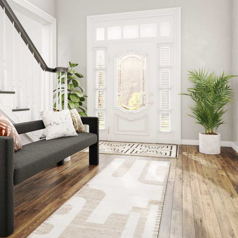 Eclectic, Bohemian, Midcentury Modern Entryway Design by Havenly Interior Designer Freddi