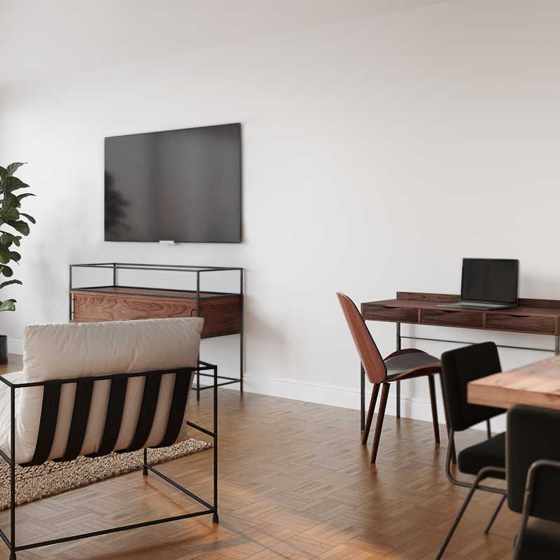 Industrial, Midcentury Modern Living Room Design by Havenly Interior Designer Elizabeth