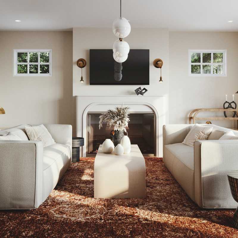 Eclectic, Bohemian, Coastal, Farmhouse, Rustic Living Room Design by Havenly Interior Designer Kennedy