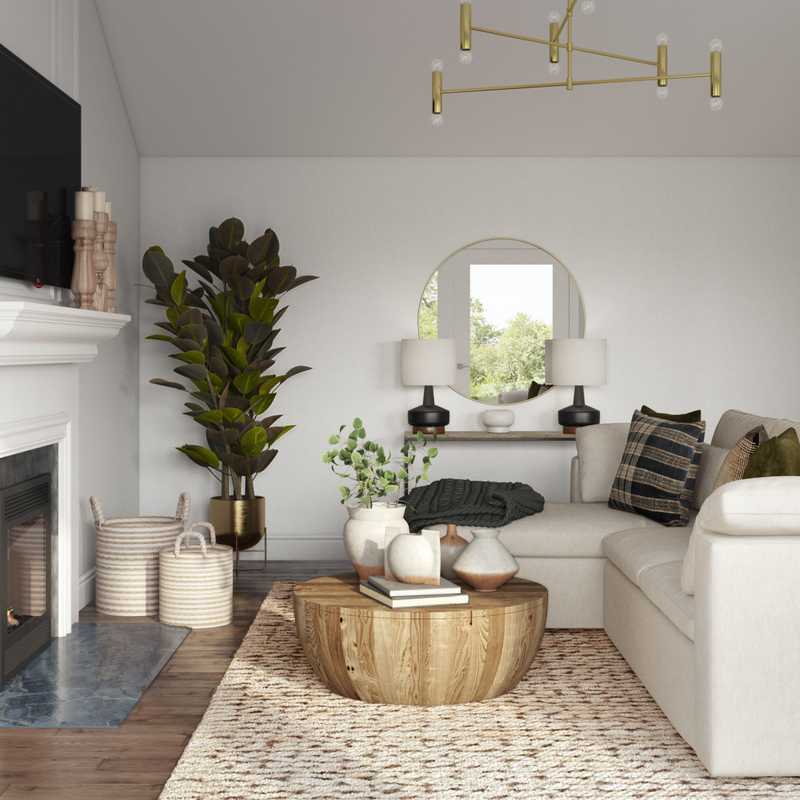 Modern, Farmhouse, Transitional Living Room Design by Havenly Interior Designer Elle
