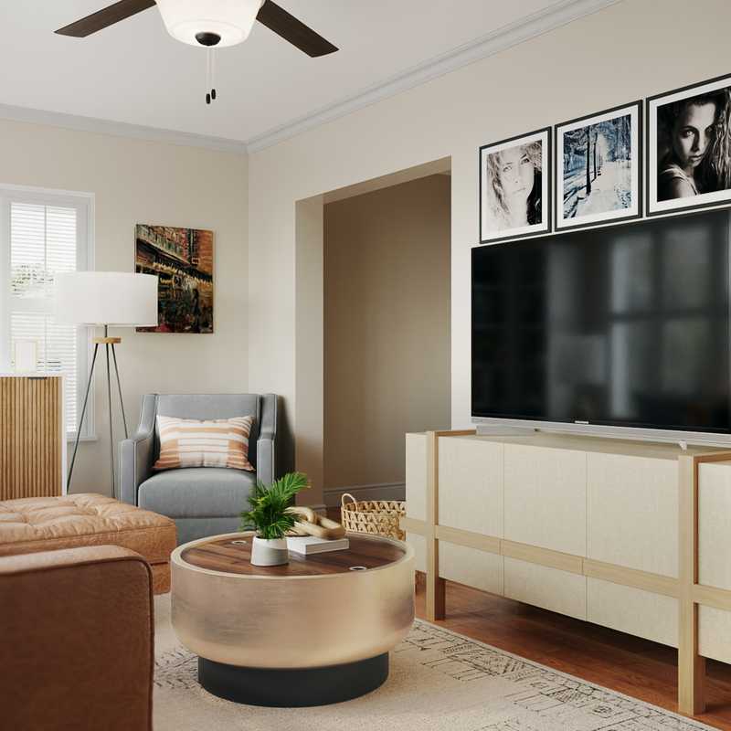 Midcentury Modern, Scandinavian Living Room Design by Havenly Interior Designer Briana