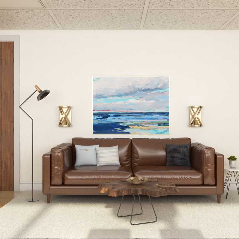 Coastal, Rustic Office Design by Havenly Interior Designer Tianna