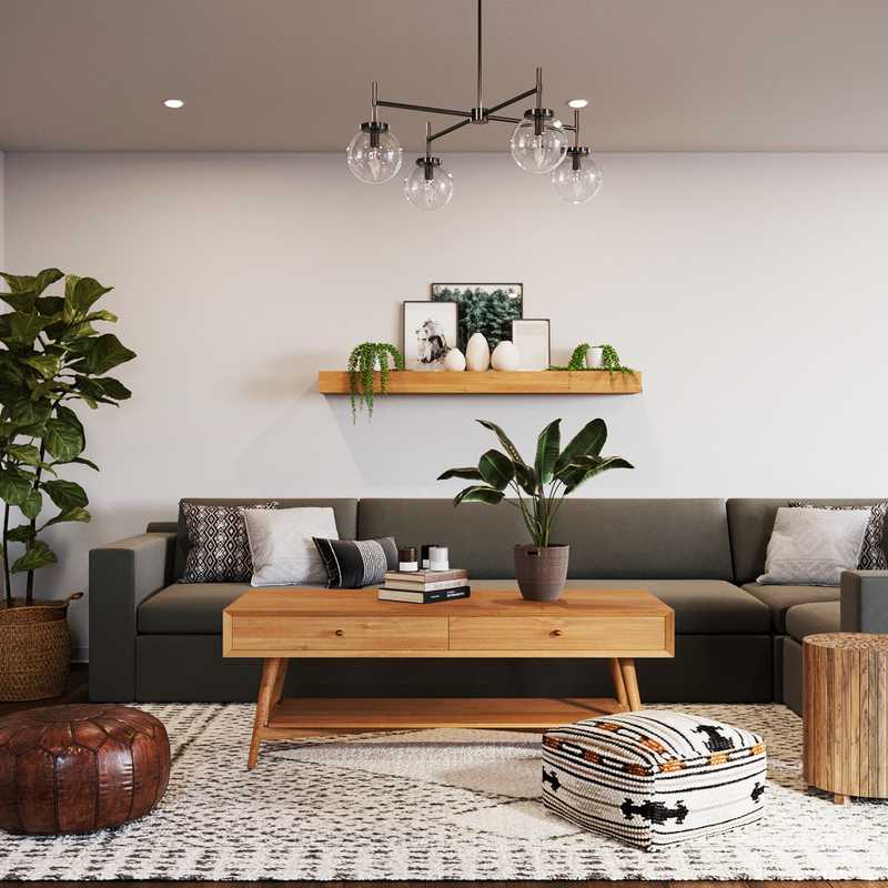 Midcentury Modern Living Room Design by Havenly Interior Designer Amber