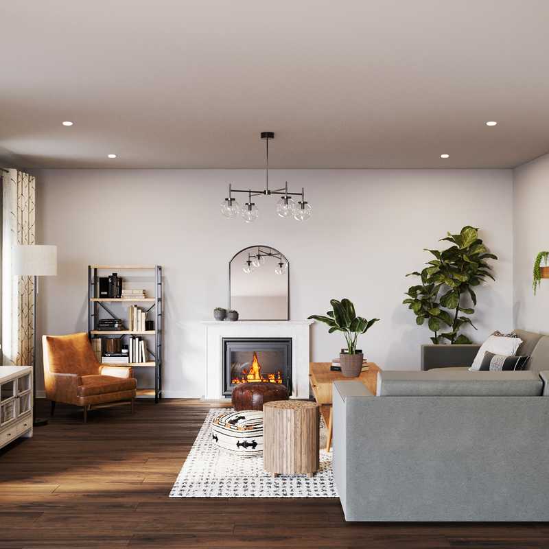 Midcentury Modern Living Room Design by Havenly Interior Designer Amber