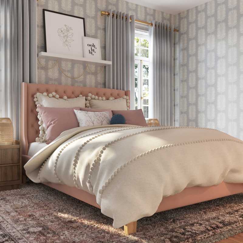 Eclectic, Bohemian, Farmhouse Bedroom Design by Havenly Interior Designer Tessa