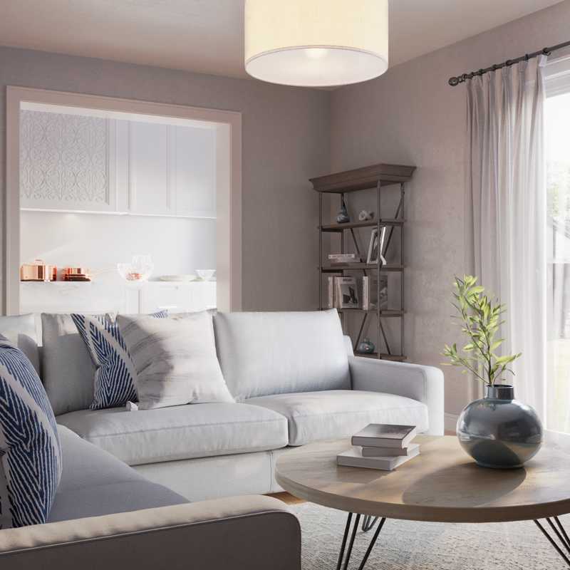 Classic, Bohemian, Coastal, Traditional, Transitional Living Room Design by Havenly Interior Designer Ellis