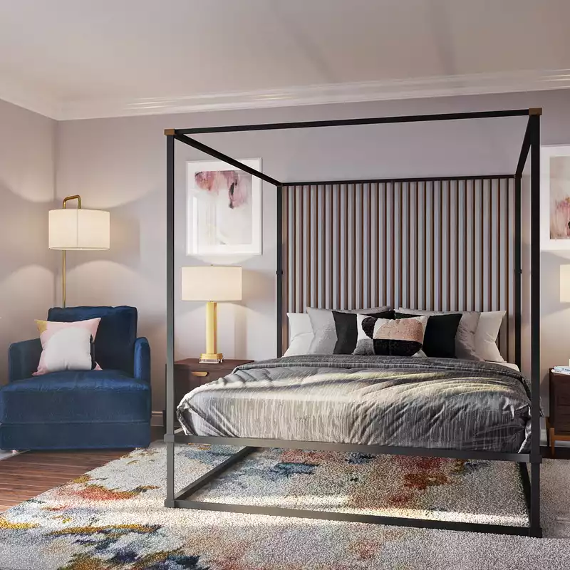 Contemporary, Glam, Transitional Bedroom Design by Havenly Interior Designer Ilona