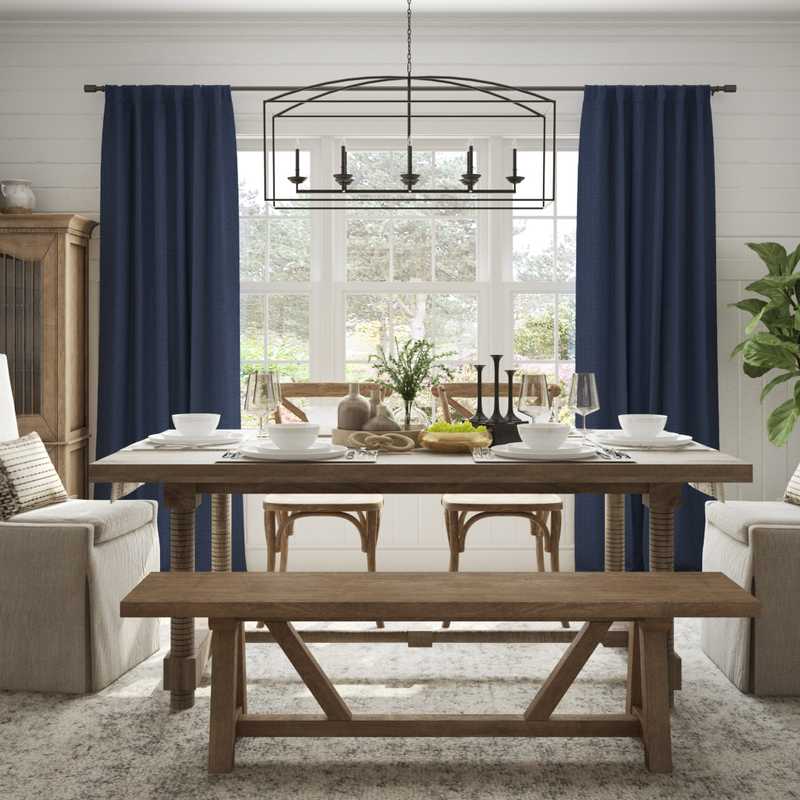 Farmhouse, Rustic Dining Room Design by Havenly Interior Designer Ana