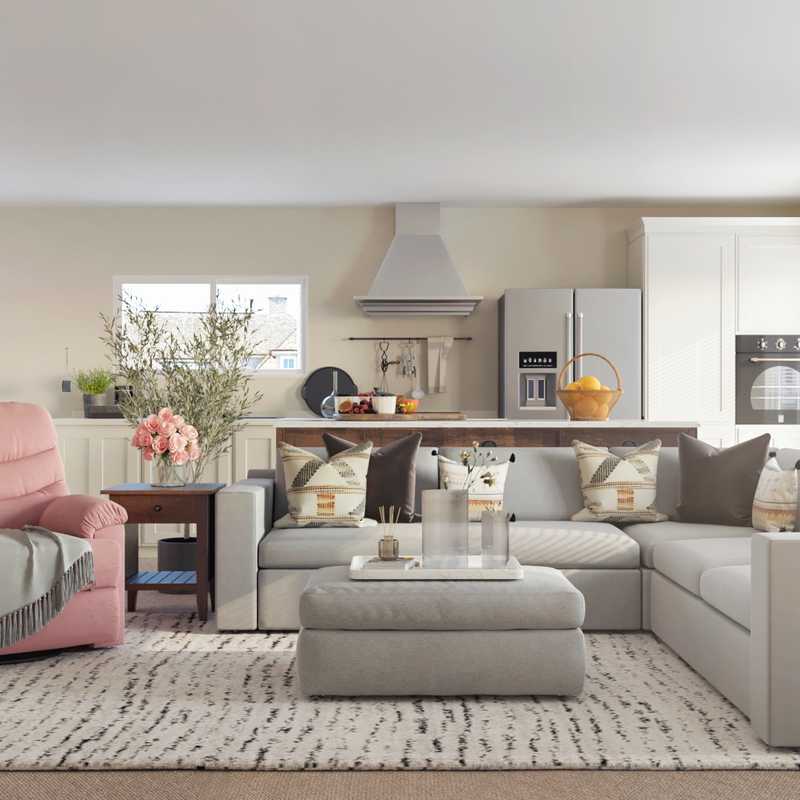 Modern, Transitional, Midcentury Modern, Scandinavian Living Room Design by Havenly Interior Designer Jen