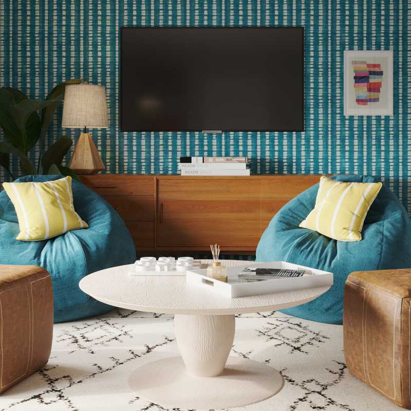 Contemporary, Classic, Midcentury Modern, Scandinavian Playroom Design by Havenly Interior Designer Amanda