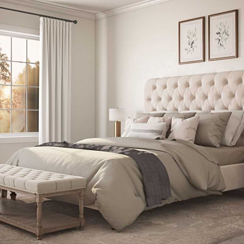 Traditional, Transitional Bedroom Design by Havenly Interior Designer Ellis