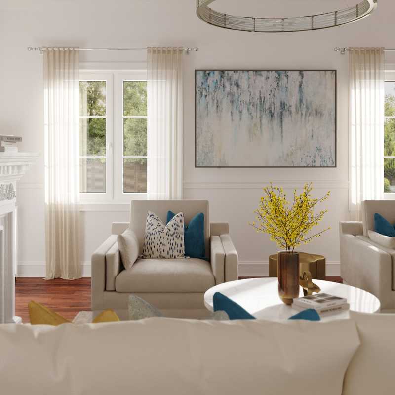 Modern, Glam Living Room Design by Havenly Interior Designer Xiomara