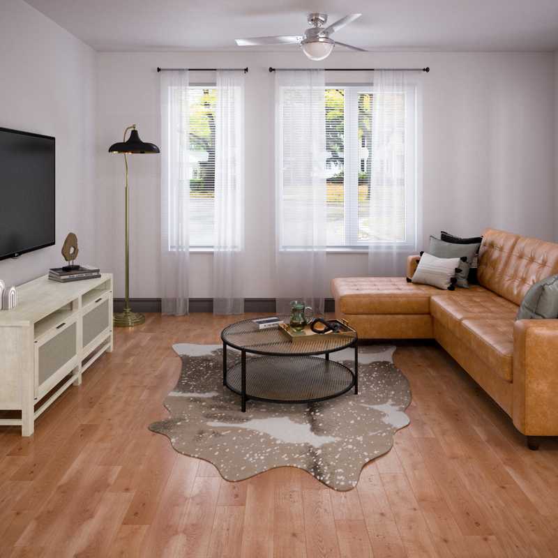 Midcentury Modern, Scandinavian Living Room Design by Havenly Interior Designer Erin