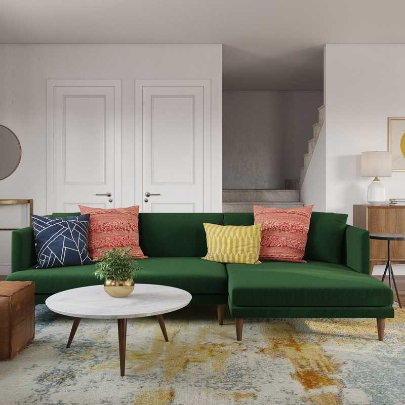 Midcentury Modern Living Room Design by Havenly Interior Designer Erica
