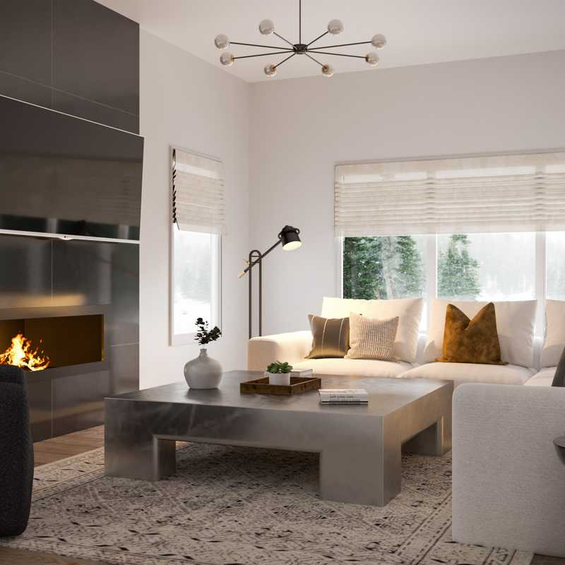 Modern, Minimal Living Room Design by Havenly Interior Designer Courtney