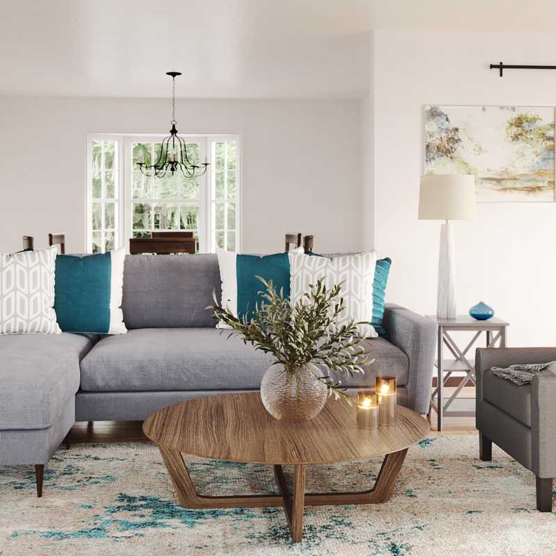 Modern, Transitional Living Room Design by Havenly Interior Designer Kimberly