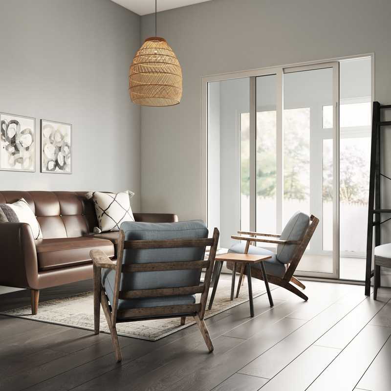 Contemporary, Modern, Industrial, Midcentury Modern Living Room Design by Havenly Interior Designer Hayley