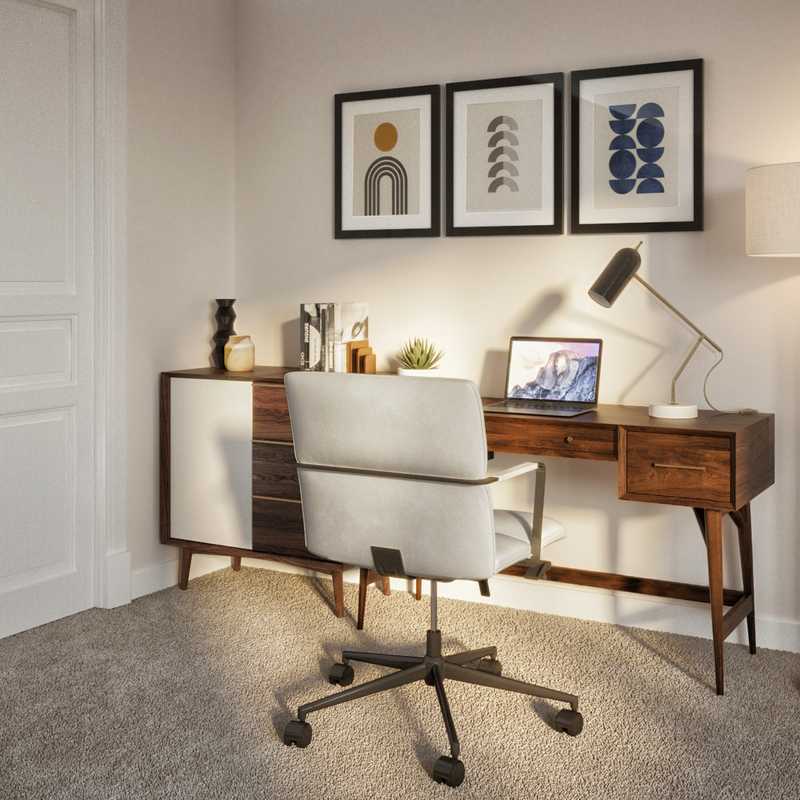 Midcentury Modern Office Design by Havenly Interior Designer Claire