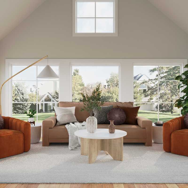 Bohemian Living Room Design by Havenly Interior Designer Ana