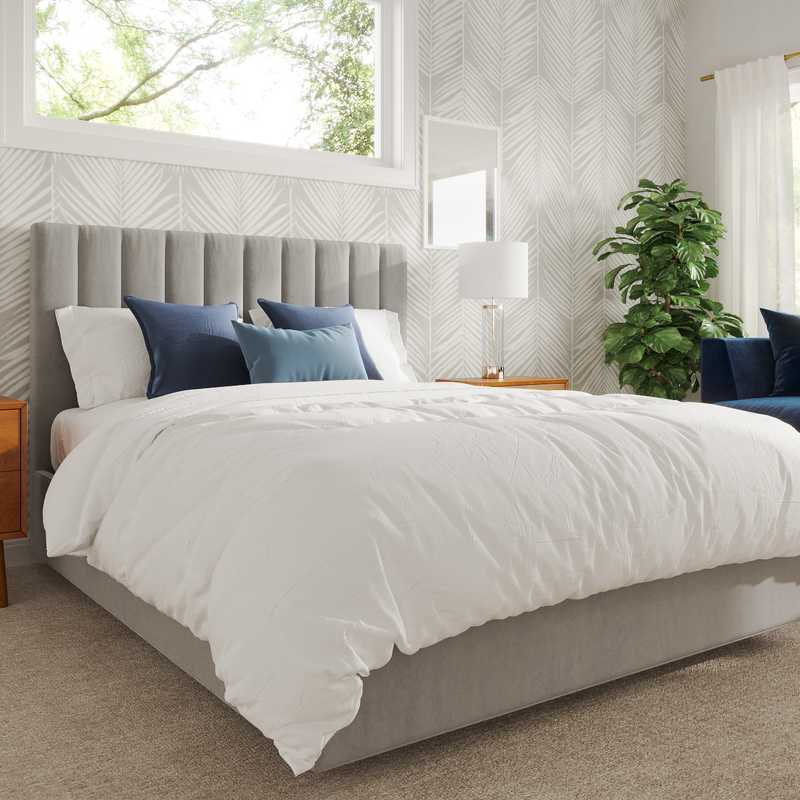 Midcentury Modern Bedroom Design by Havenly Interior Designer Lauren