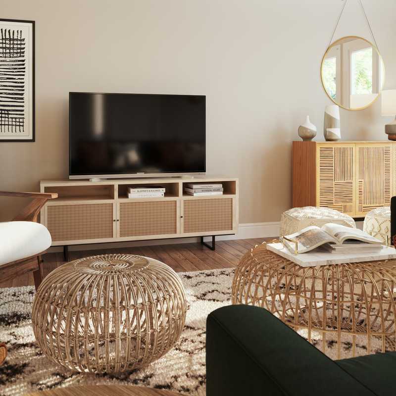 Eclectic, Bohemian Living Room Design by Havenly Interior Designer Amber