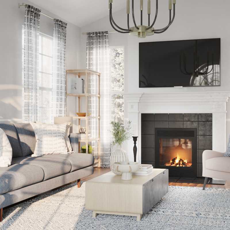 Farmhouse, Rustic Living Room Design by Havenly Interior Designer Haley