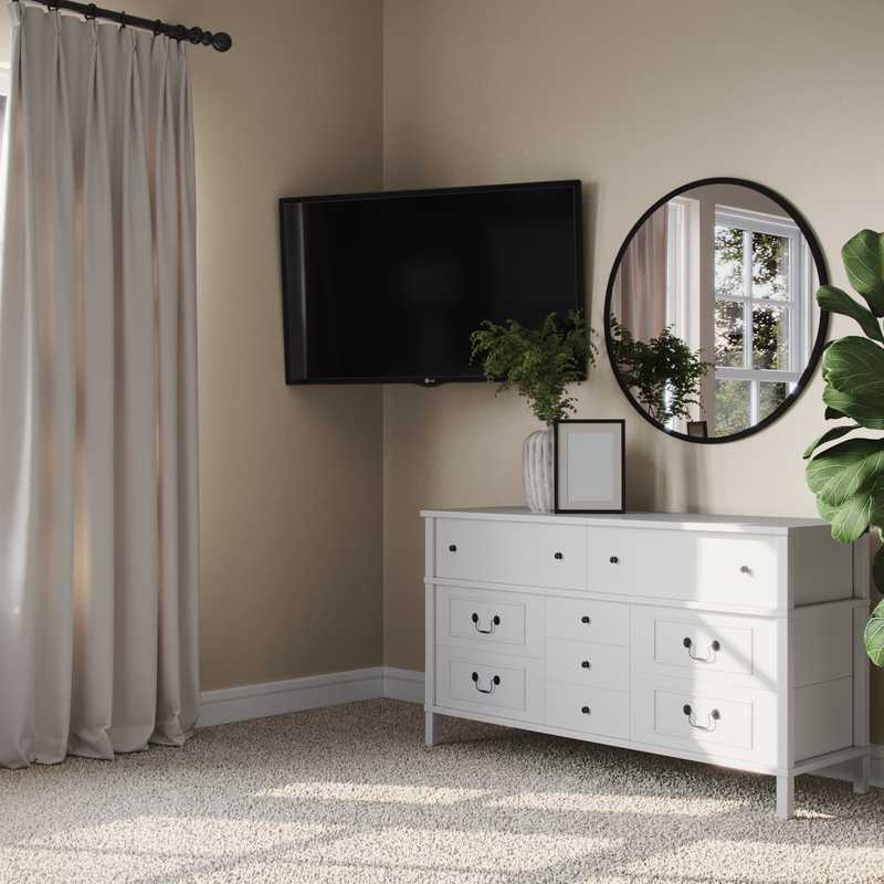 Bohemian, Farmhouse Bedroom Design by Havenly Interior Designer Anna