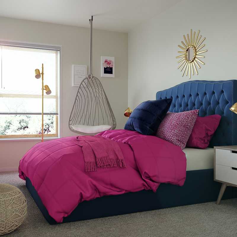Contemporary, Industrial Bedroom Design by Havenly Interior Designer Maria