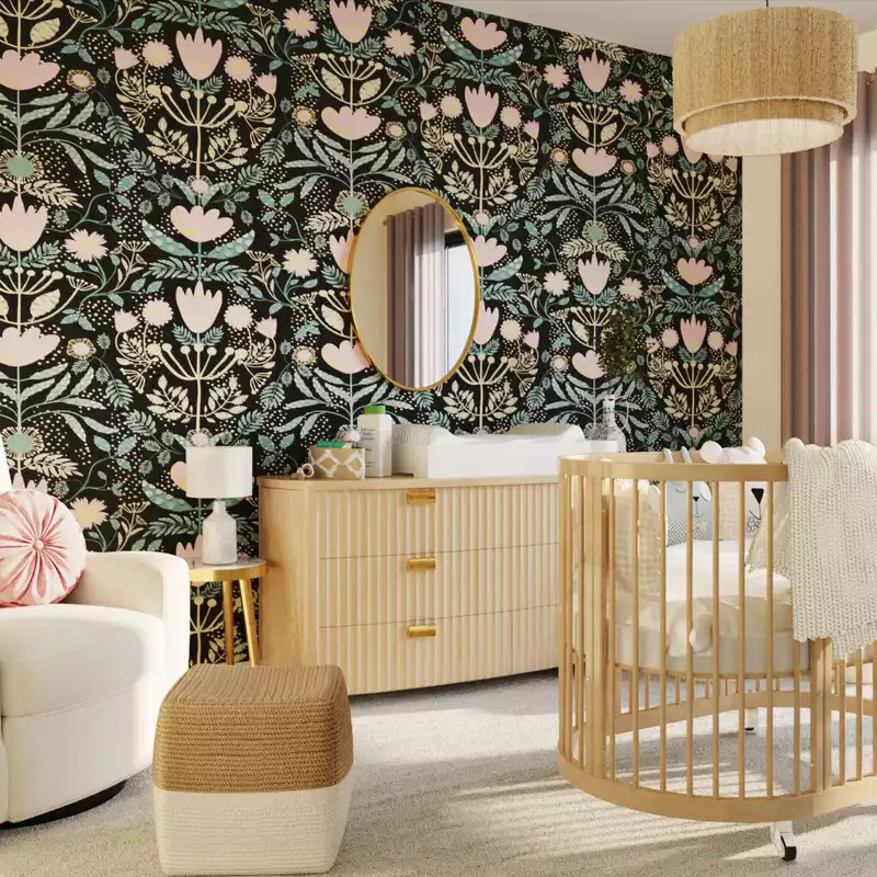 Bohemian, Glam Nursery Design by Havenly Interior Designer Alycia
