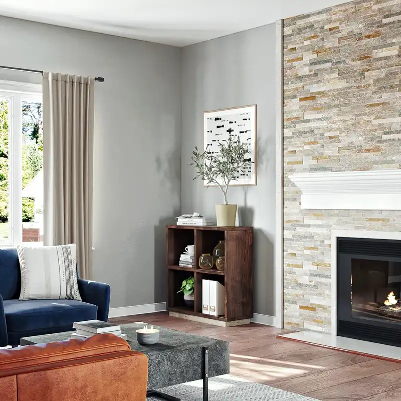 Industrial, Farmhouse Living Room Design by Havenly Interior Designer Kaylee