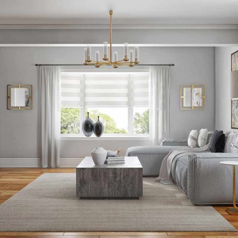 Modern, Midcentury Modern, Minimal Living Room Design by Havenly Interior Designer Krishnendhu