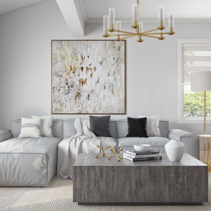 Modern, Midcentury Modern, Minimal Living Room Design by Havenly Interior Designer Krishnendhu