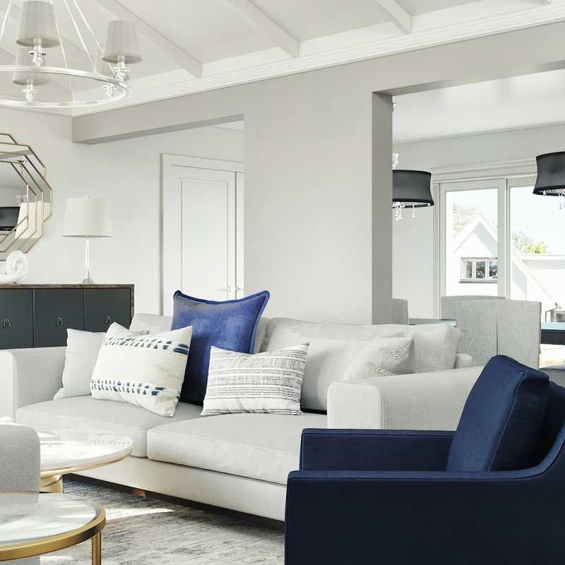 Modern, Classic, Minimal Living Room Design by Havenly Interior Designer Delia