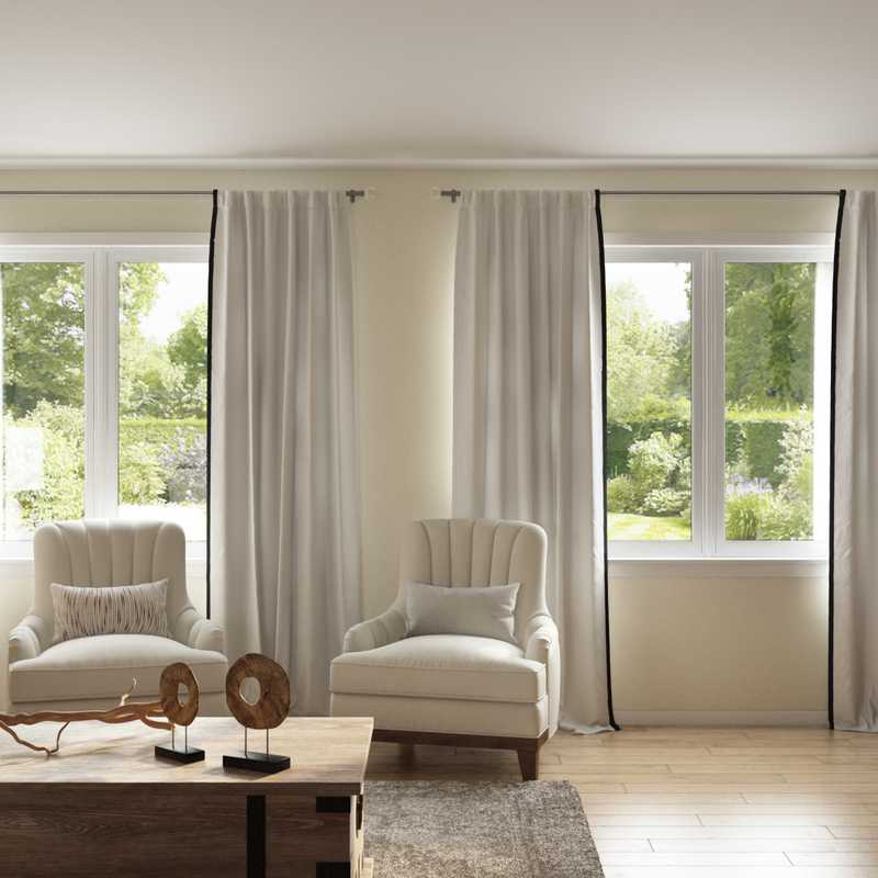 Rustic, Transitional Living Room Design by Havenly Interior Designer Tianna